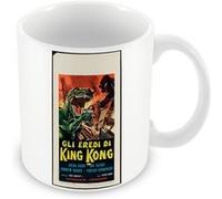 Fabulous Mug céramique Affiche Italienne King Kong Versus Godzilla Blanc G