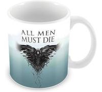 Fabulous Mug céramique All Men Must Die Game Of Thrones Crow Raven Blanc G