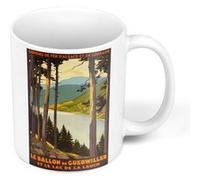 Fabulous Mug céramique Alsace Lorraine France Affiche Vintage Blanc G