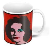Fabulous Mug céramique Andy Warhol Portrait Elizabeth Taylor Blanc G