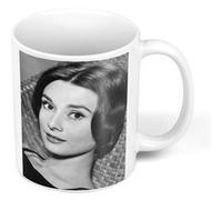 Fabulous Mug céramique Audrey Hepburn Celebrite Hollywood Blanc G