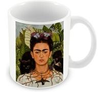 Fabulous Mug céramique Autoportrait de Frida Kahlo Chat et Singe Blanc G