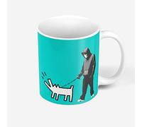 Fabulous Mug Céramique Banksy Chien Keith Harring Graff Street Art Bleu