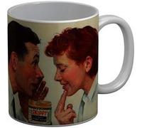 Fabulous Mug céramique Beurre de Cacahuete Skippy Peinture Norman Rockwell Blanc G