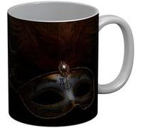 Fabulous Mug céramique Carnaval de Venise loups Blancs Noir et Or Blanc G