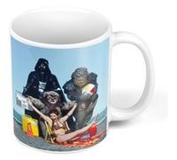 Fabulous Mug céramique Carrie Fisher Bikini Plage Dark Vador Star Wars Blanc G