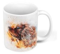Fabulous Mug céramique Cavalier King Charles Peinture Art Blanc G