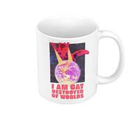 Fabulous Mug Céramique Chat Destroyer of Worlds Collage Vintage Illustration Art Humour Parodie Animal Surrealiste Meme