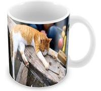 Fabulous Mug céramique Chat Qui Paresse Sur Le Port Blanc G