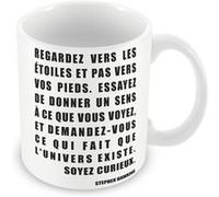 Fabulous Mug céramique Citations Stephen Hawking Regardez les Étoiles Blanc G