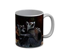 Fabulous Mug Céramique Couple de Lemuriens Madagascar Primate Rare Animaux Sauvages