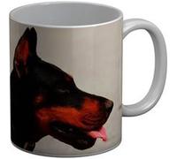 Fabulous Mug céramique Doberman Gros Chien Profile Blanc G