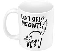 Fabulous Mug céramique Don't Stress Meowt Blanc G