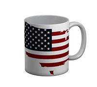 Fabulous Mug céramique Drapeau Carte Etats Unis Blanc