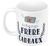 Fabulous Mug céramique Échange Frère contre cadeaux Blanc G