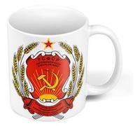 Fabulous Mug céramique Ecusson Partie Communiste URSS Vintage Blanc G