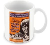 Fabulous Mug céramique Four Skulls Cinéma Vintage Blanc G