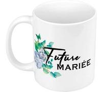Fabulous Mug céramique Future Mariée Fleurs Bleues Blanc G
