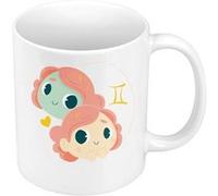 Fabulous Mug céramique Gémeaux Illustration Signe Astrologie Blanc G