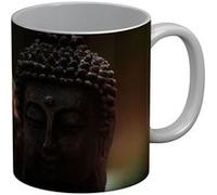 Fabulous Mug céramique Gros Plan Bouddha de Bronze Style Chinois Blanc G
