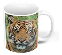Fabulous Mug céramique Gros Plan Tete de Tigre de Face Blanc G