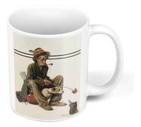 Fabulous Mug céramique Homme Pauvre et Son Chien Peinture Norman Rockwell Blanc G