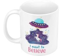 Fabulous Mug céramique I Want To Believe Licorne Blanc G