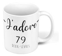 Fabulous Mug céramique J'Adore 79 Deux Sevres Departement Niort Blanc G