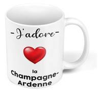 Fabulous Mug céramique J'adore La Champagne Ardenne Region Chalons Blanc G