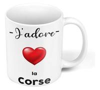 Fabulous Mug céramique J'adore La Corse Region Ajaccio Blanc G
