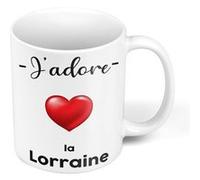 Fabulous Mug céramique J'adore La Lorraine Region Metz Blanc G