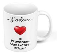 Fabulous Mug céramique J'adore La Provence Alpes Cote D'Azur Region PACA Marseille Blanc G