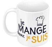 Fabulous Mug céramique Je Mange donc je Suis Blanc G