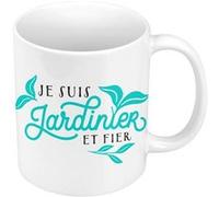 Fabulous Mug céramique Je suis Jardinier et Fier Blanc G