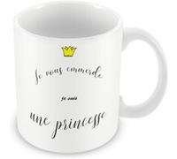 Fabulous Mug céramique Je Vous Emmerde Je Suis une Princesse Dessin Blanc G