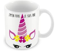 Fabulous Mug céramique J'M'En Fous Je Suis Une Licorne Dessin Blanc G