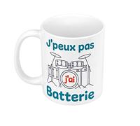 Fabulous Mug Céramique J'Peux Pas J'ai Batterie Rock Instrument Musique