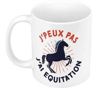 Fabulous Mug céramique J'peux pas j'ai équitation Blanc G