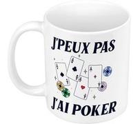 Fabulous Mug céramique J'peux pas j'ai Poker Blanc G