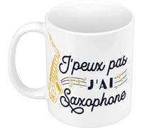 Fabulous Mug céramique J'peux pas j'ai Saxophone Blanc G