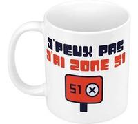 Fabulous Mug céramique J'peux pas j'ai zone 51 Blanc G