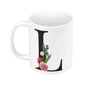Fabulous Mug Céramique L Léa Louna Lara Lettre Alphabet Prénom Fleurs