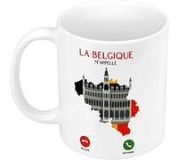 Fabulous Mug céramique La Belgique M'Appelle Patrimoine Blanc G