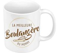 Fabulous Mug céramique La Meilleure Boulangere du Monde Blanc G