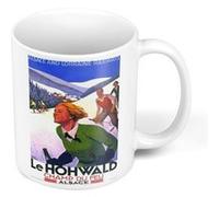 Fabulous Mug céramique Le Howald Ski Alsace Affiche Vintage Blanc G