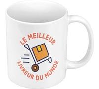 Fabulous Mug céramique Le Meilleur Livreur du Monde Blanc G