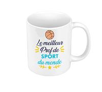 Fabulous Mug Céramique Le Meilleur Prof de Sport du Monde Basket Ballon Equipe