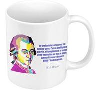 Fabulous Mug céramique Le Vrai Génie Sans Coeur Est Un Non-sens Mozart Blanc G