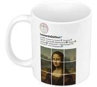 Fabulous Mug céramique Leonard De Vinci et La Joconde Instagram Blanc G