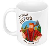 Fabulous Mug céramique Les Vrais Héros - Bûcheron Blanc G